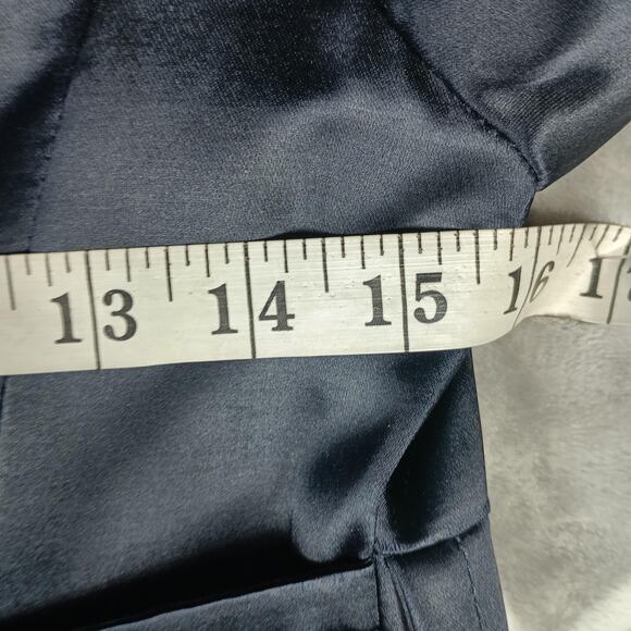 Nicole FARHI Coat Womens 8 Navy Double Breasted Shawl Collar Satin Lined Dressy - Picture 6 of 13